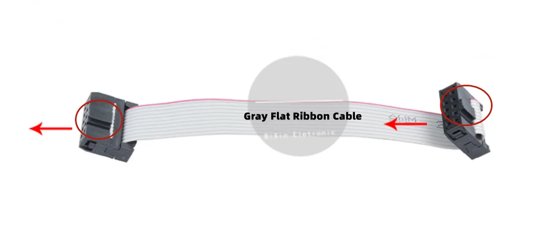 2.54MM Pitch FC-6PIN  2*3P 10/20/30/40/50/60CM/1M JTAG ISP DOWNLOAD CABLE Gray Flat Ribbon Data Cable FOR DC3 IDC BOX HEADER