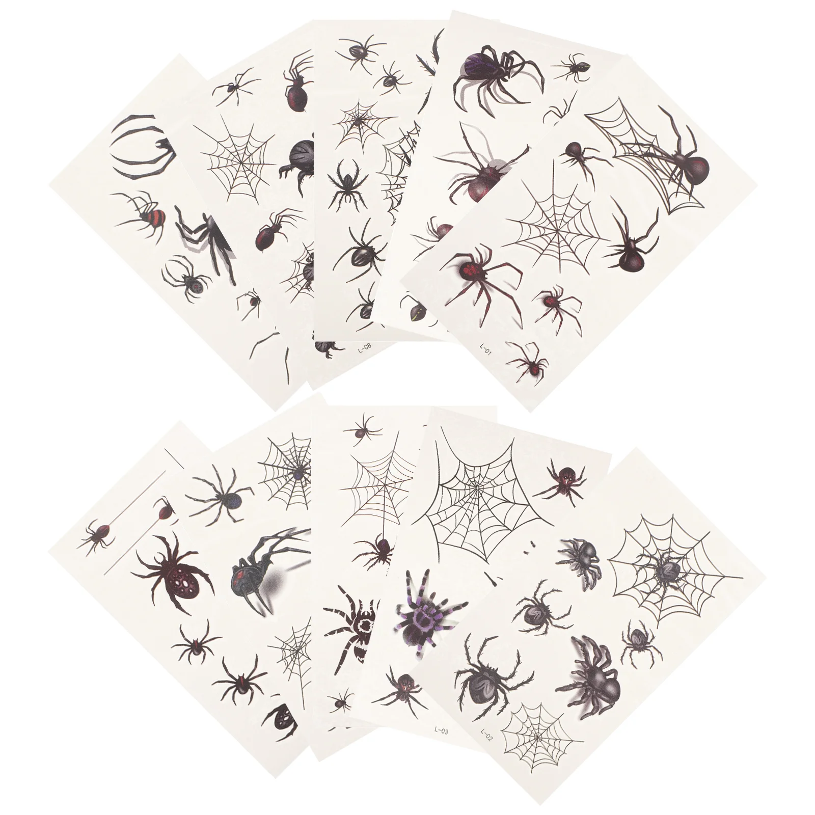 

Spider Tattoo Sticker Face Temporary Tattoos Three-dimensional Transfer Stickers