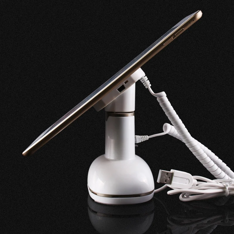 Soporte de exhibición antirrobo para tableta, soporte de alarma para teléfono móvil, soporte recargable para teléfono celular y tableta para Iphone Ipad (enchufe europeo)