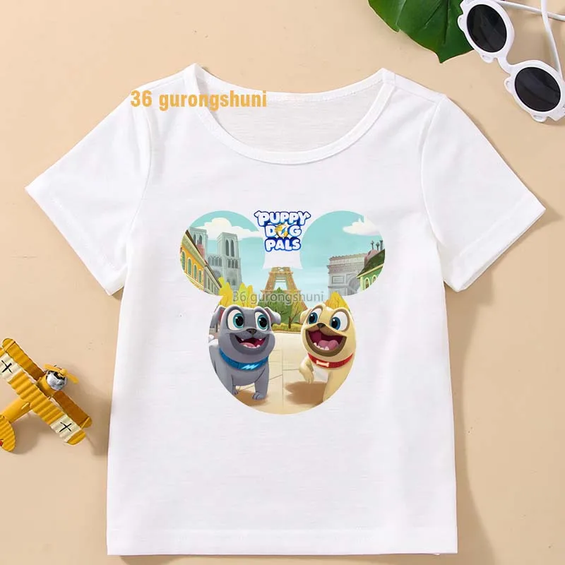 T Shirt Boys T Shirts Puppy Dog Pals Kids Tshirt cute cartoon T-shirts summer Tops For Girls-clothing Children Clothes free ship