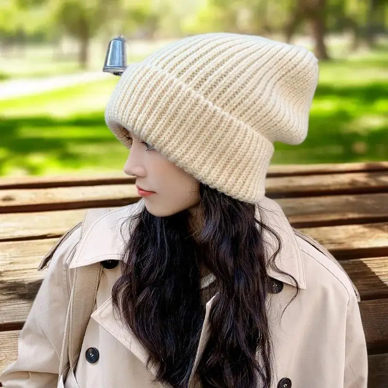 1 قطع أزياء الشتاء القبعات الدافئة للنساء عارضة التراص محبوك بونيه قبعات الرجال القبعات بلون الهيب هوب تسلق الجبال وشاح