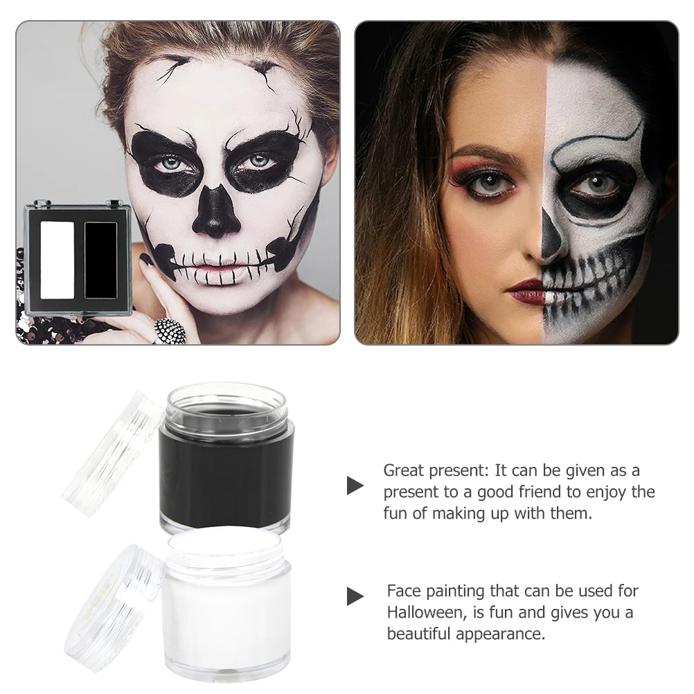 2-teiliges Gesichtsbemalungspigment, nicht schädliche, leuchtende Farben, leicht trocknend, DIY-Körper-Gesichtsbemalungsset