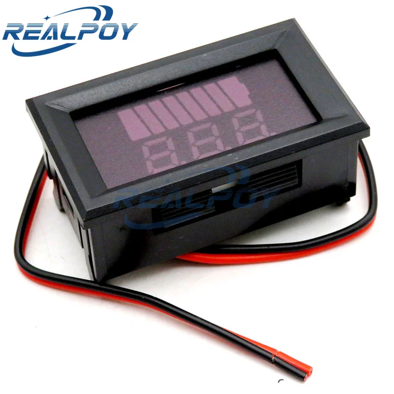 0.56 LCD Digital Voltmeter 12/24/36/48/60V Lithium Battery Capacity Meter Tester Voltmeter For Battery Car Lead Acid Power Car
