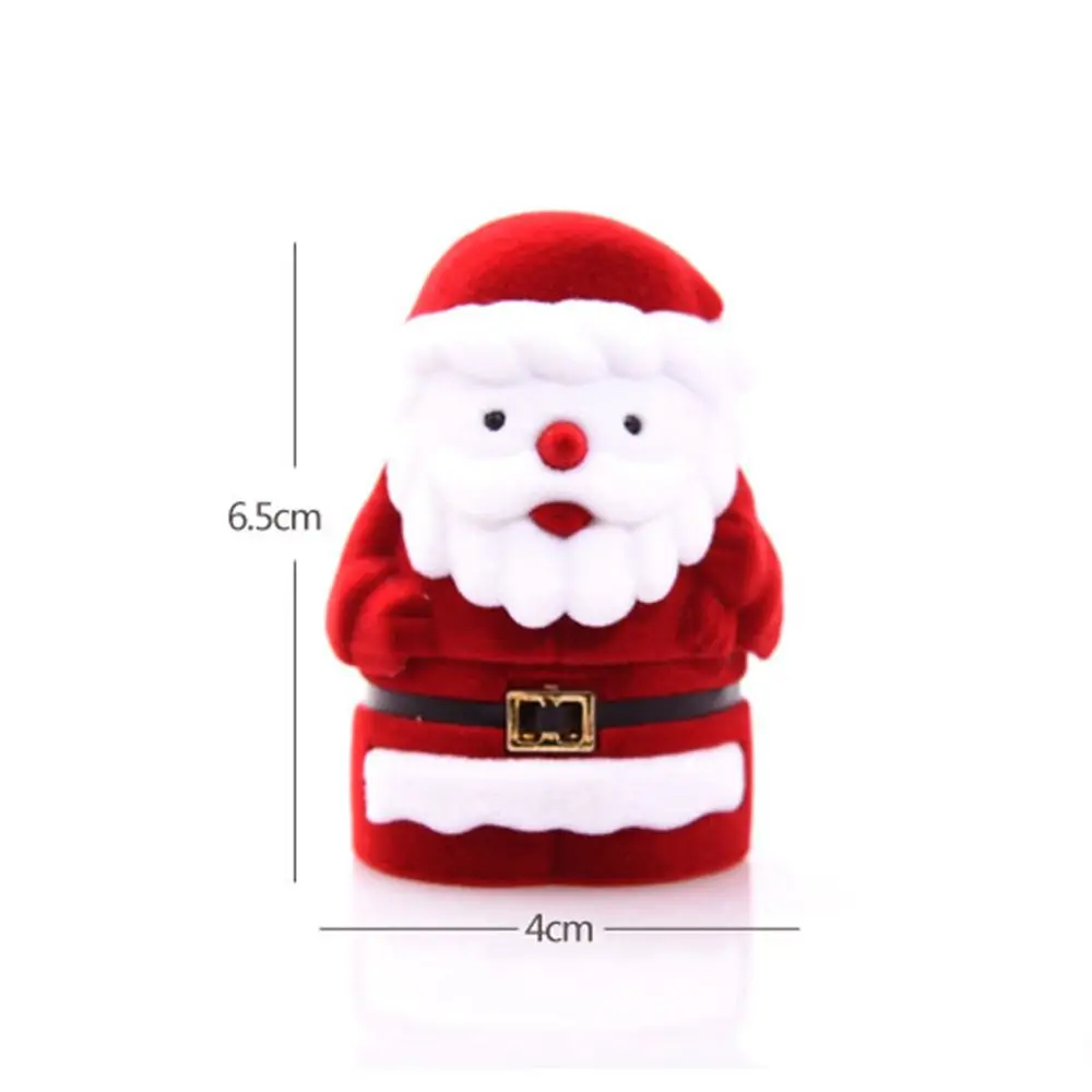 Traditional 1Pc Hot Display Box Jewelry Case Organizer Santa Claus Earring Jewelry Ring Box Velvet Box Case Ring Case