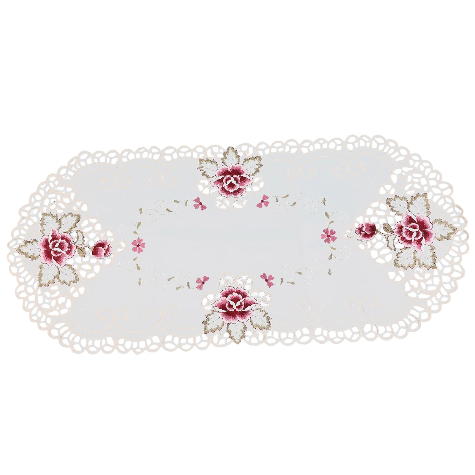 High quality New Practical Tablecloth Small Table Cover Home for Decor Reusable Satin Fabric Table Runners for washable White