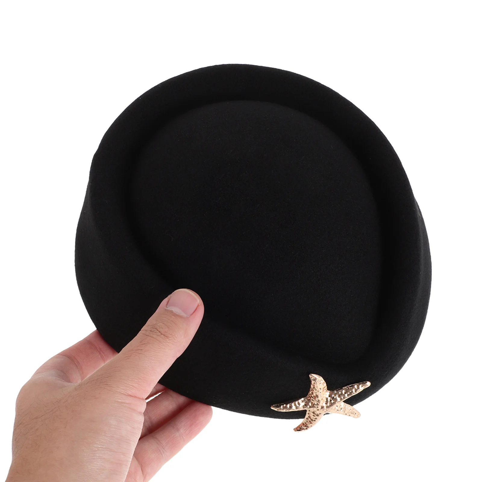 

Стильная шляпа стюардессы, фетровая кепка стюардессы для косплея, кепка стюардессы для косплея, костюм для вечеринки, аксессуары стюардессы