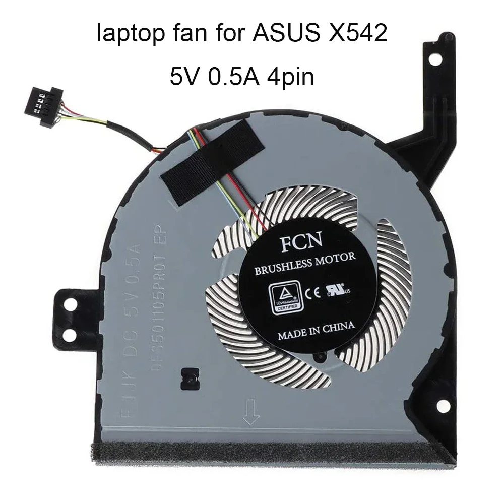 

CPU Cooling Fans for ASUS Vivobook X542 X542BA X542UA X542UQ X542UR F580U 13NB0FD0T04111 13N1-26P0211 Processor Cooler Radiator