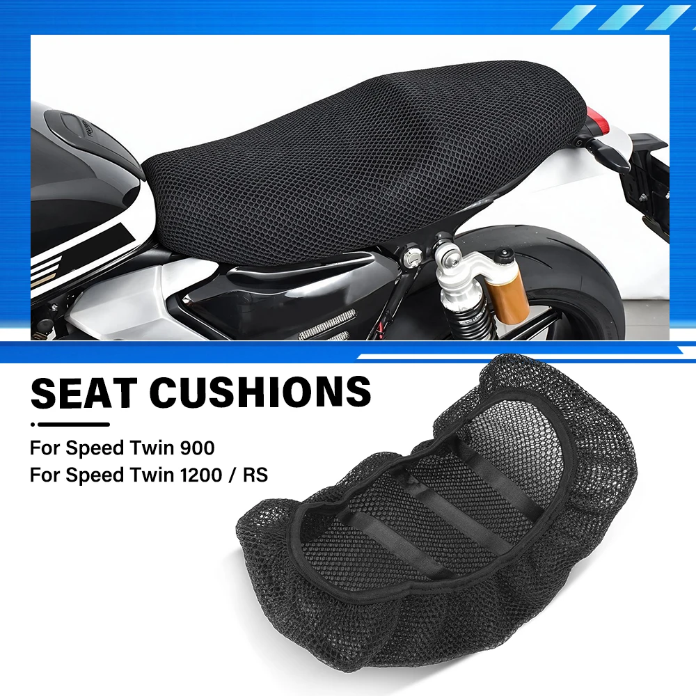 FOR SPEED TWIN 1200 SPEED/RS SPEED TWIN 900 3D Mesh Fabric Motorcycle Seat Cushion Breathable Waterproof Protection Seat Cover