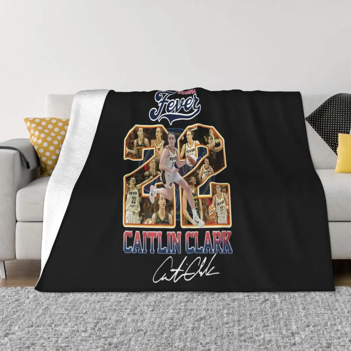 Hot Item - Indiana Fever Caitlin Clark 22 Home Knee Blanket Winter Blankets Blankets And Blankets Throw Blanket