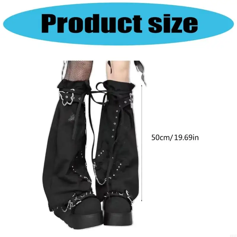 B95F Phong cách đường quần jean Chân ấm Bướm Decor Fashion KNEE Vỏ đầu gối cho phụ nữ Music Festival Phụ kiện chân