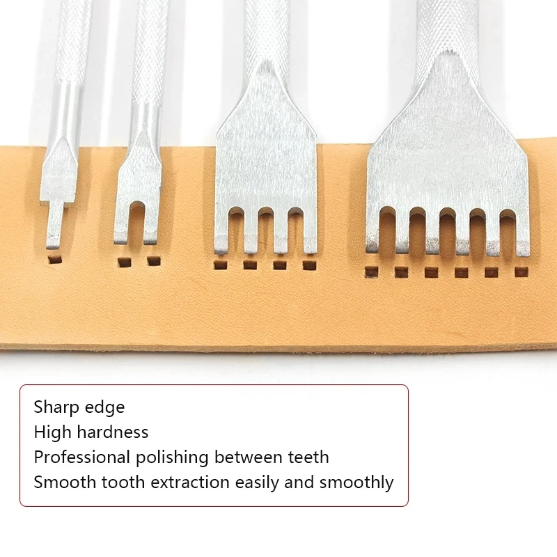 

High Quality Leather Craft Hole Punch Tool 1246 Prong Inch Chisel Lacing Stitching Perforate for Superior Quality