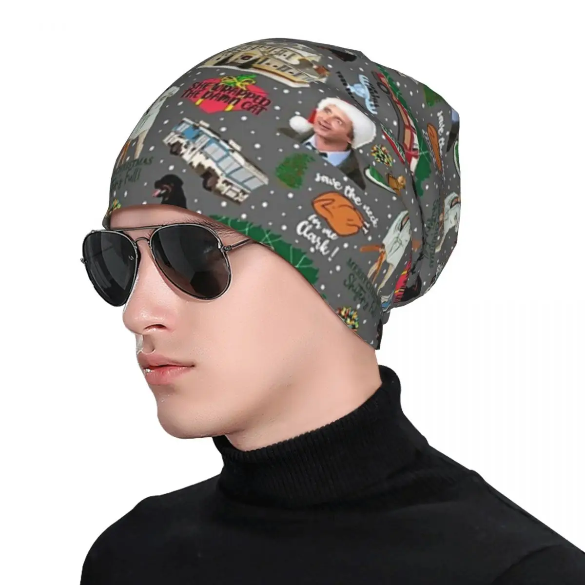 National Lampoons Christmas Vacation Warm Knitted Cap Fashion Bonnet Hat Autumn Winter Outdoor Beanies Hats for Men Women Adult