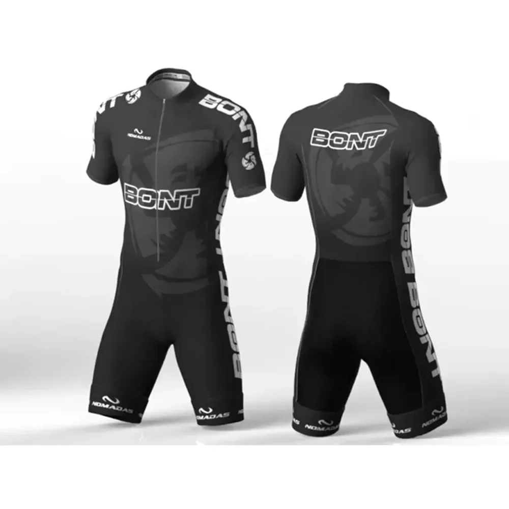 BONT Inline Skating Racing Skinsuit Men Speed Inline Roller Skate Sets Triathlon Clothing Ropa Ciclismo Skating Jumpsuit No Pads