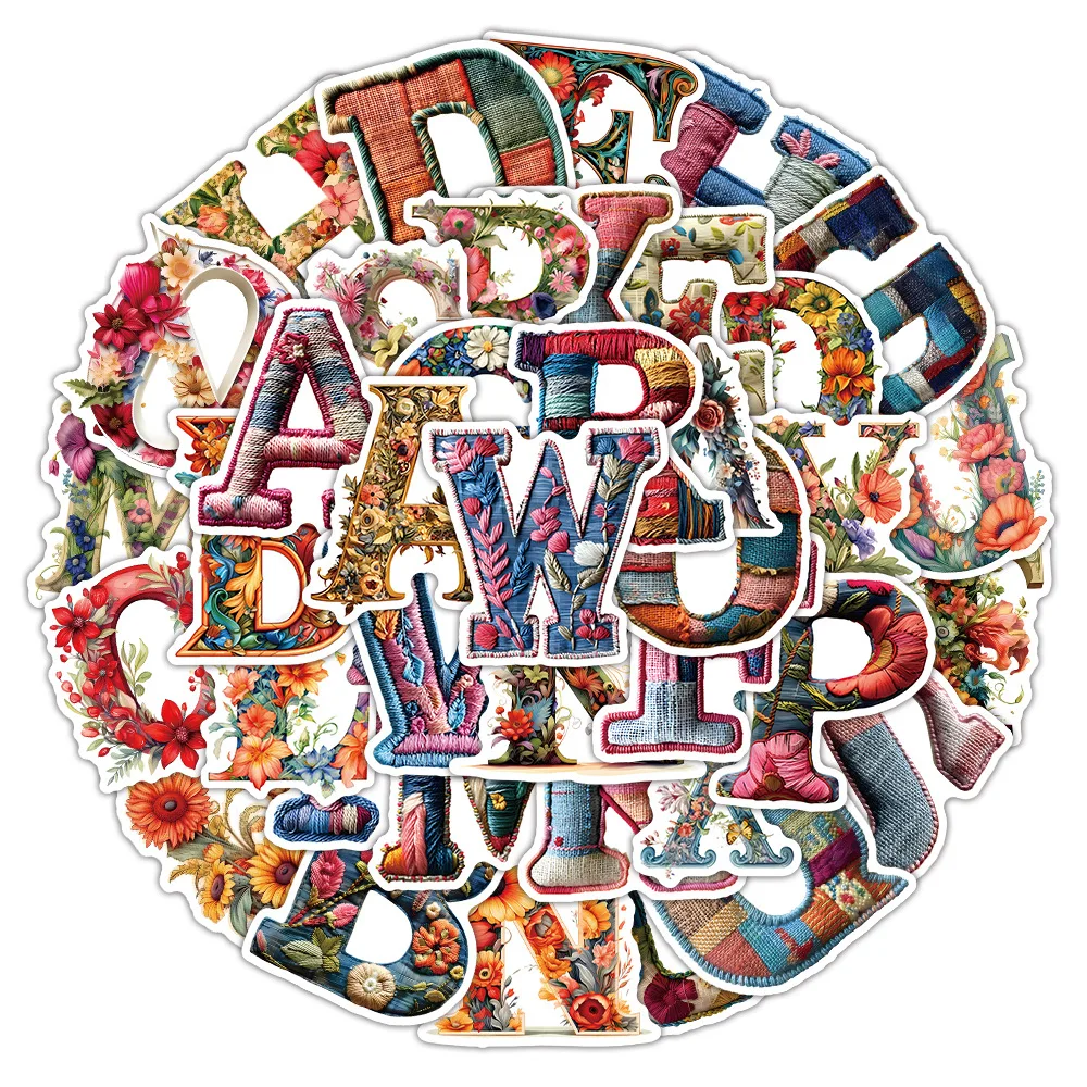 10/52PCS ตัวอักษรภาษาอังกฤษ Graffiti สติกเกอร์การ์ตูนสร้างสรรค์ของเล่นเด็กสไตล์ Retro ตกแต่งแล็ปท็อปโทรศัพท์กีตาร์จักรยาน Decals