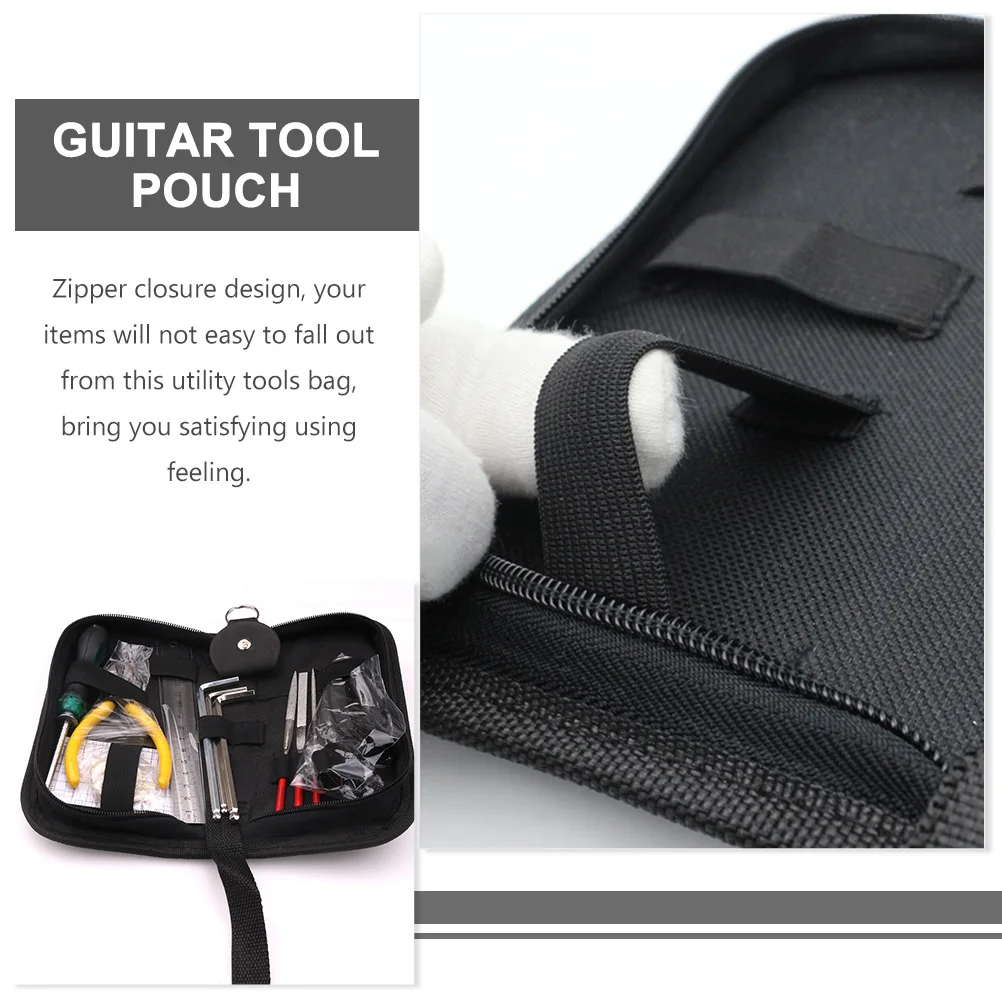 

Musical Instrument Repair Kit Guitar Maintenance Tool Bag Wallet Oxford Cloth Tote