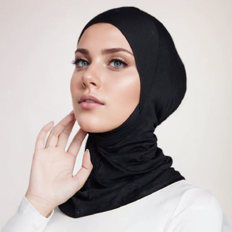 New Modal Jersey Hijab Undercap Wrap Cotton Muslim Hijab Inner Scarf High Quality Head Band Hat Bonnet Solid Turban Underscarf