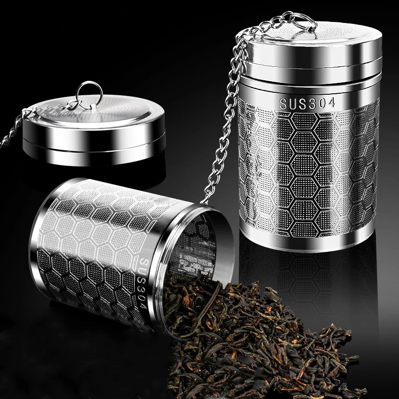 1pc Tea Infuser, Extra Fine Mesh Tea Strainers for Loose Tea, Stainless Steel Tea Strainer with Extended Chain Hook