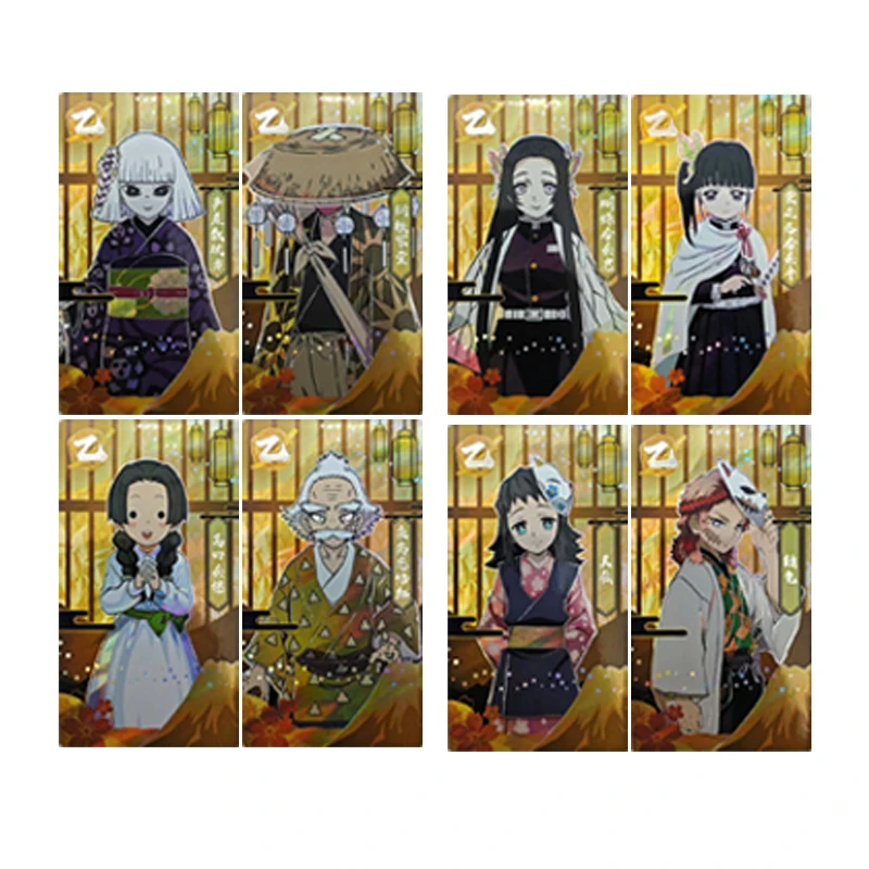 Anime Kamado Tanjiro Agatsuma Zenitsu Kamado Nezuko Ubuyashiki Kagaya Collectible Card Kerstmis Verjaardagscadeautjes Kinderspeelgoed