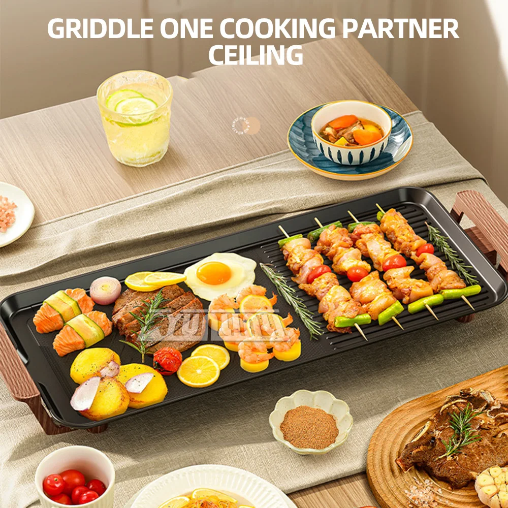 

Barbecue Machine Fast Heating Smokeless Barbecue Machine Multifunction Baking tray Grill Cabob Stove