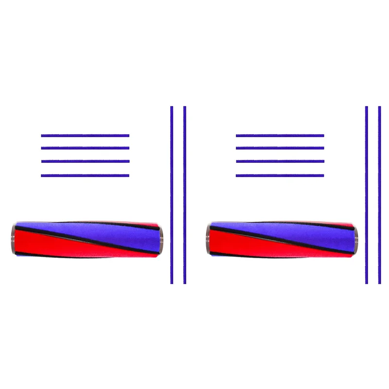 B38B-2X Replacement Brush For Dyson V6 V7 V8 V10 V11, Soft Roller Accessories, With 12 Felt Strips, Cleaning And Dust Removal