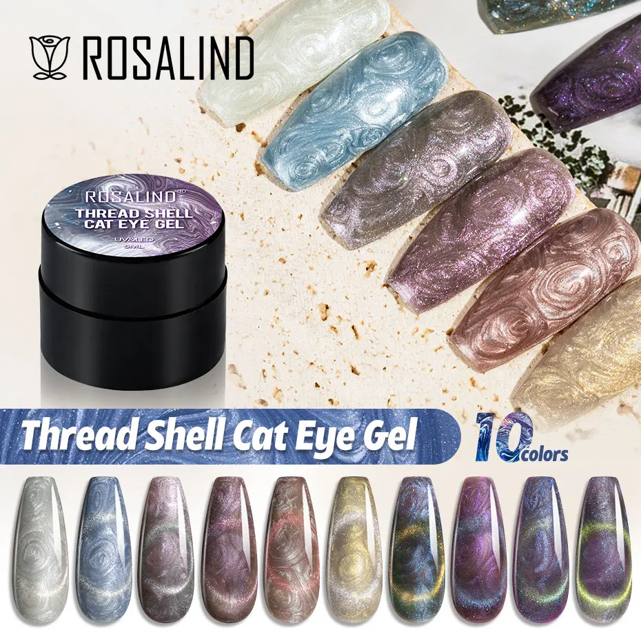 ROSALIND Cat Eye Nail Gel Polish Semi Permanent Hybrid Varnishes Nails Polish Gel Top Base Coat Nail Art Esmaltes Permanente