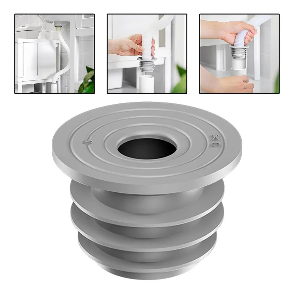 Useful Pipe Connector Telescopic Washing Machine Sewer Pipe Seal Ring Floor Drain Plug Anti-odor Sealing Cover Deodorant Seal