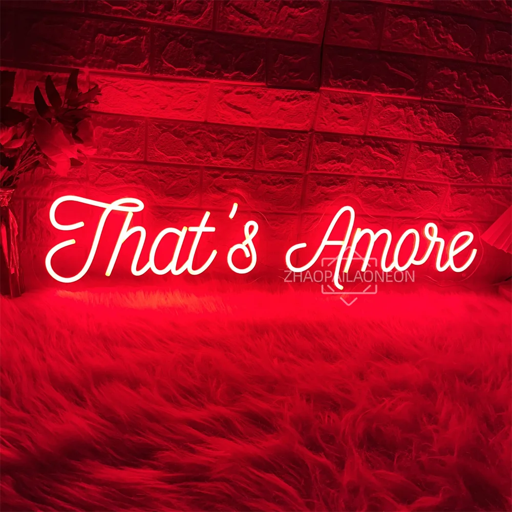 That Is Amore Neon Led Signs Wedding Bedroom Decoration LED Neon Lights USB Home Room Wall Hanging Decor Wedding Signs