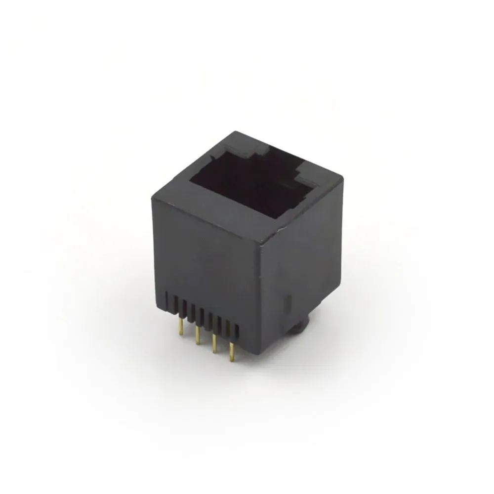 100 Stück RJ45-Netzwerkbuchse, weiblich, 5224, 8P8C, vertikal, RJ45, 180 Grad, Vollkunststoff – Detail 3