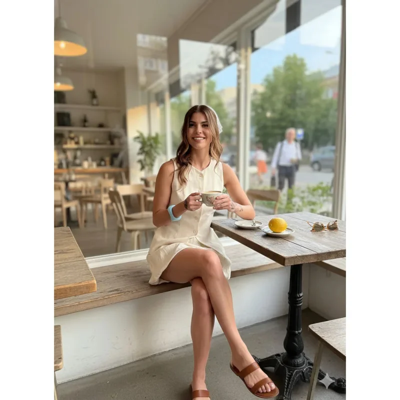 

Women's Summer Sweet Vest Bubble Skirt Set Elegant Sleeveless Waist Fitted Top With High Waist Short Skirt Casual Outfit Wear