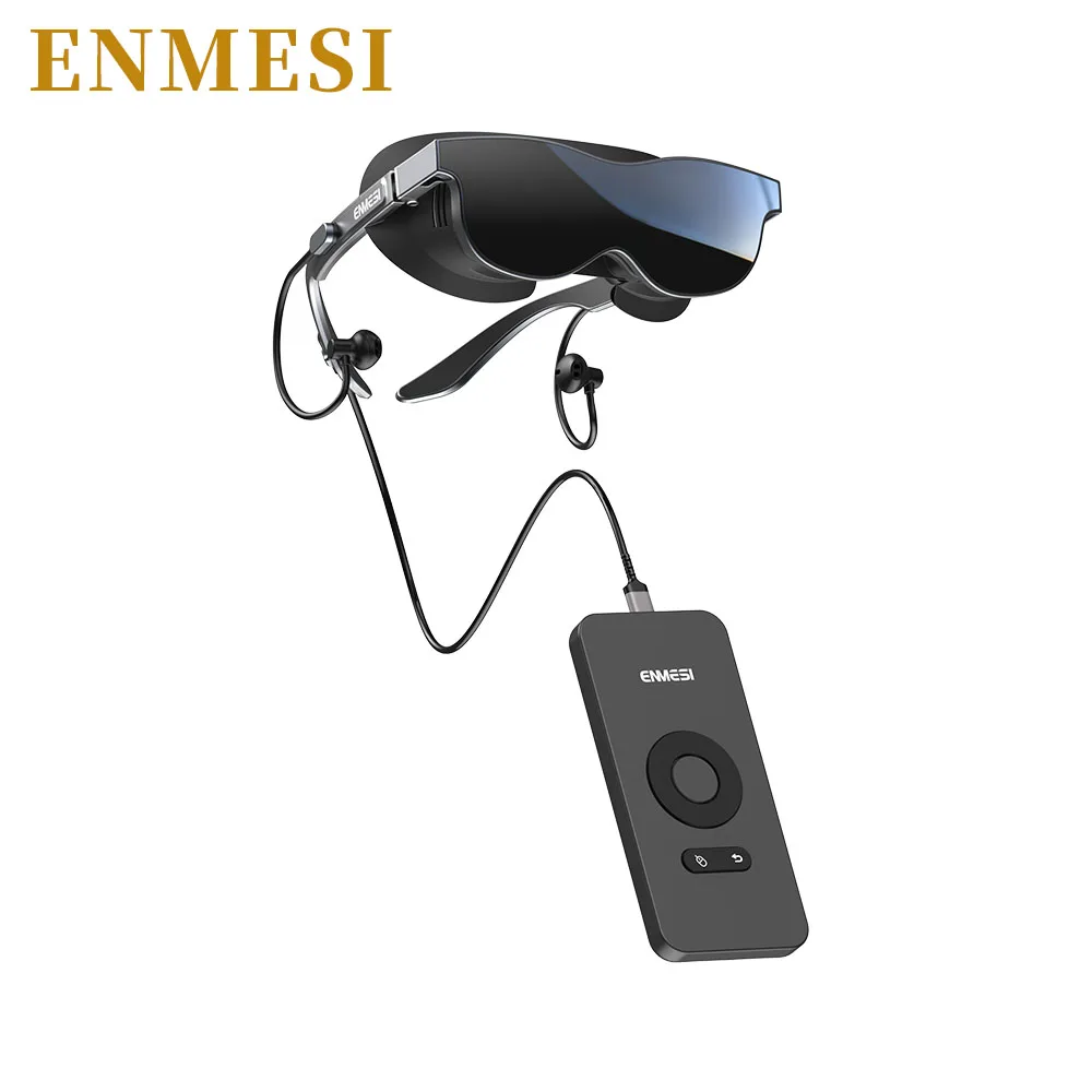

ENMESI V60 AR Smart Glasses 1920x1080 USB-C Connectivity Head Mounted Display for Movie Gaming Travel