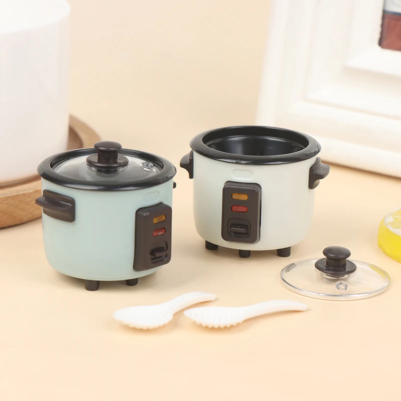 New-1PC Mini Appliance Decor For Doll House Electric Rice Cooker Kitchen Accessor Dollhouse Miniature Rice Cooker Home decor