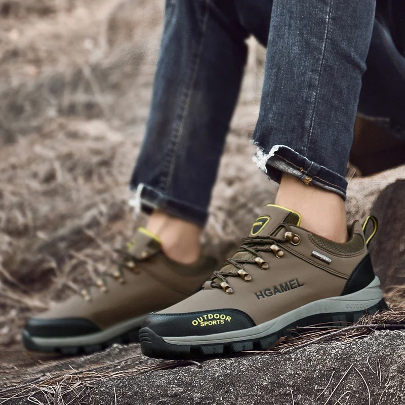 Homens ao ar livre treking sapatos respirável escalada caminhadas tênis formadores confortáveis sapatos casuais homens sapatos de acampamento