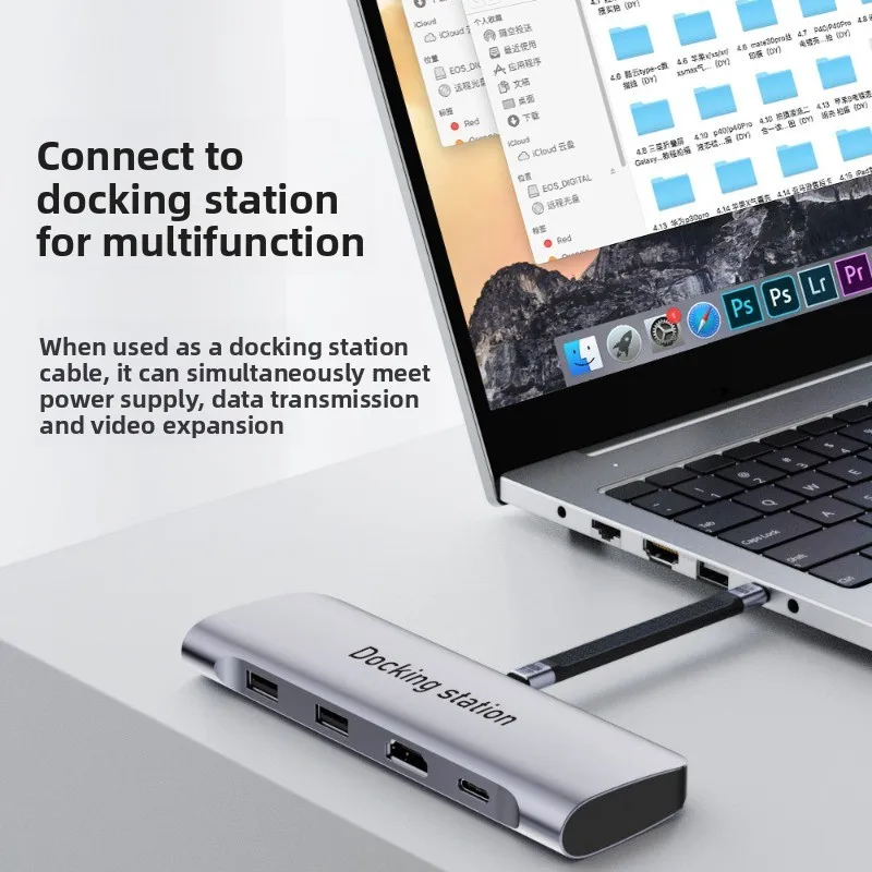 كابل بيانات USB4 ثنائي النهاية USB-C، FPC كامل الوظائف، 40 جيجابت في الثانية، كابل قصير لمحركات الأقراص الصلبة، شحن سريع PD 240 وات، صوت 8K #1