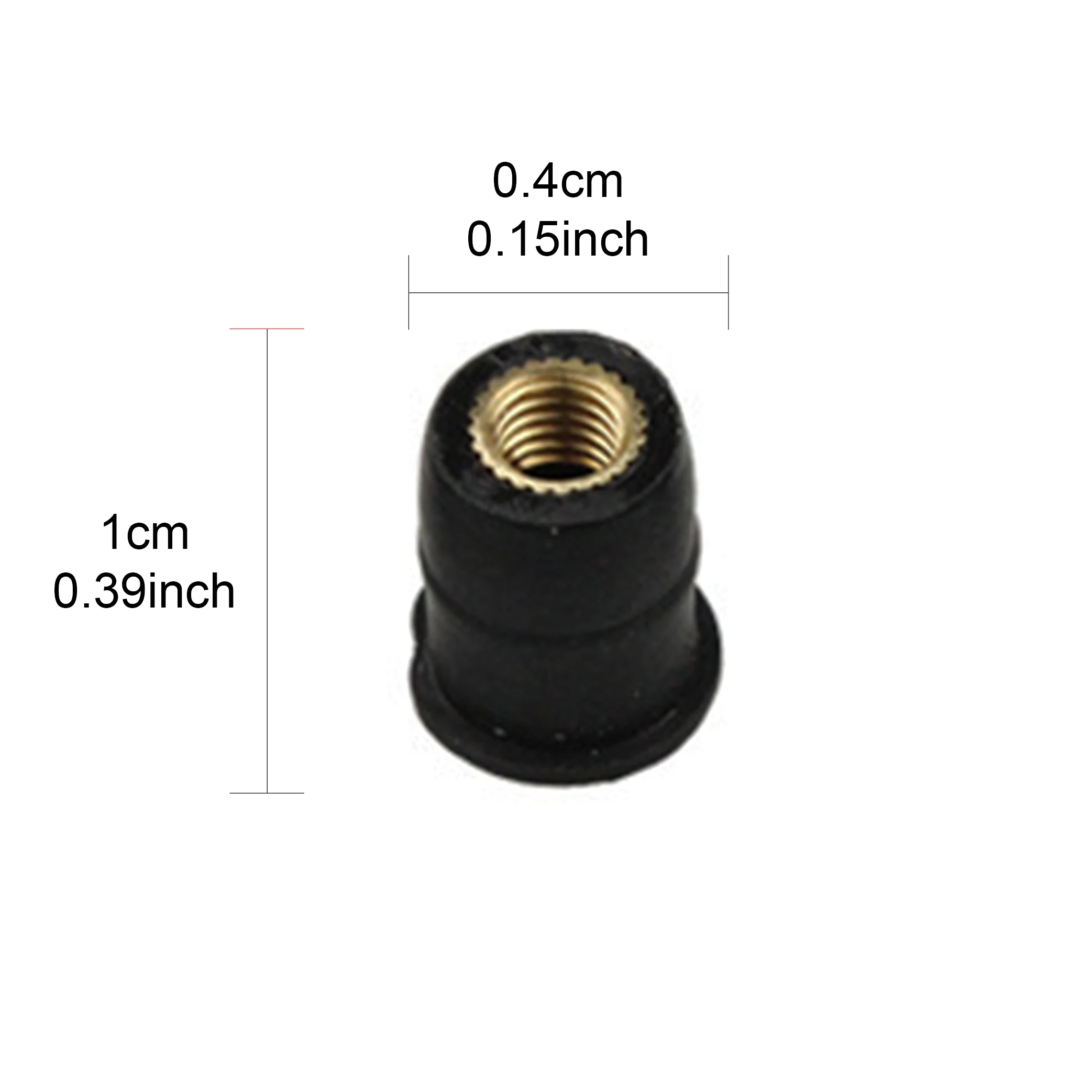 10Pcs M4 / M5 / M6 Motorcycle Rubber Well Nuts Sun Blind Windscreen Fairing Riding Accessories Fasteners Motorcycle Decoration