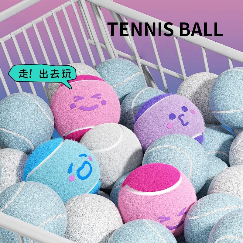 

Mini Interactive Dog Tennis Ball High Bounce Durable Rubber Chew Toy for Small Pet Outdoor Play Training Interactive Puppy Ball
