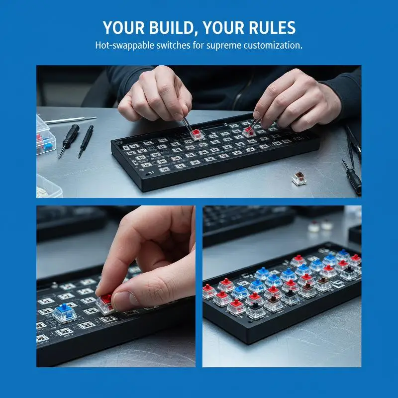 Hot Swappable Keyboard Switches 500Pcs Oil Resistant with Key Cap Puller for Daily Use DIY Keyboard Replacement Kits