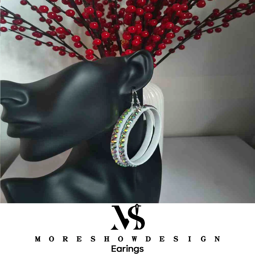 Belly Dance Accessories New Adult Latin Dance Diamond Earrings National Standard Dance Special Competition Performance Earrings