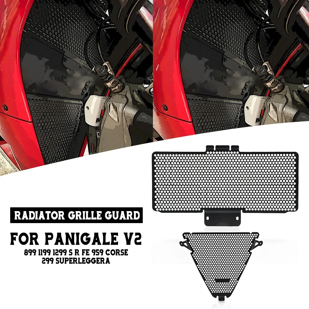 

FOR Ducati Panigale V2 899 1199 1299 S R FE 959 Corse 299 Superleggera Motorcycle Radiator Guard Protection Cover Protector