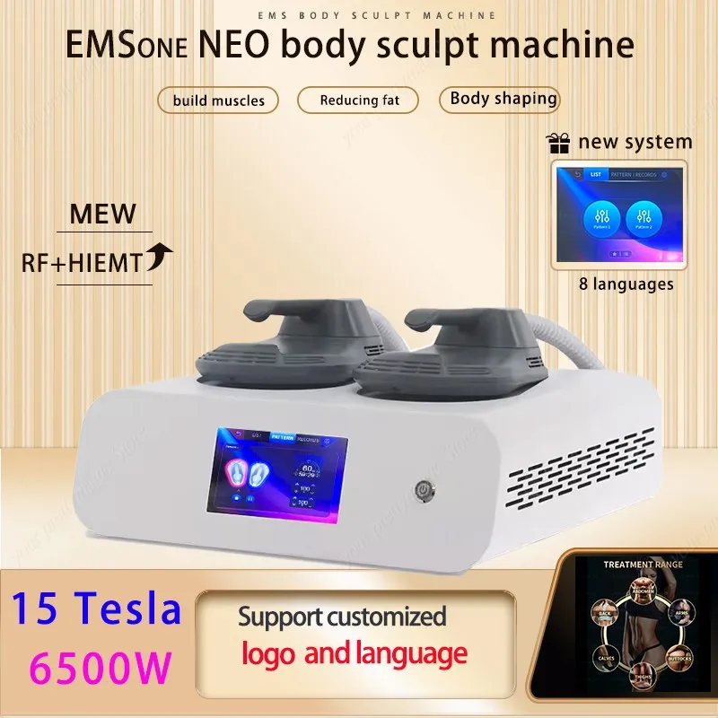 

EMSone NEO EMS RF Sculpt Machine 6500W 15 tesla Hi-emt Massager Device Fat Body Slimming Technology Muscle Stimulation Sculpting