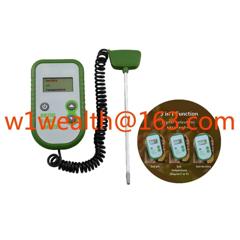 

Digital 3-way soil pH temperature and fertility meter