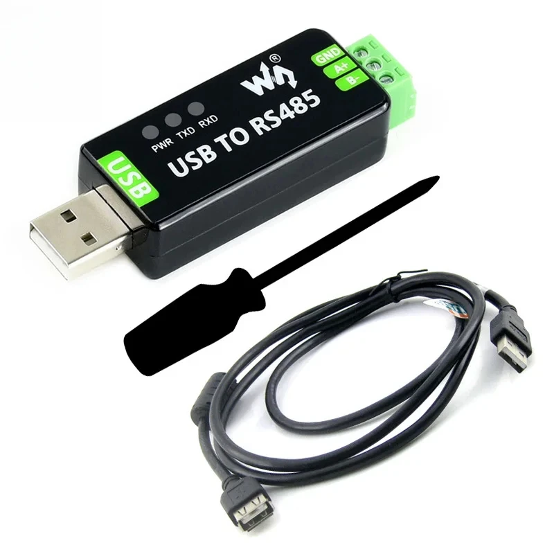 Waveshare Industrial USB TO RS485 Bidirectional Converter, Onboard original CH343G, Multi-Protection Circuits