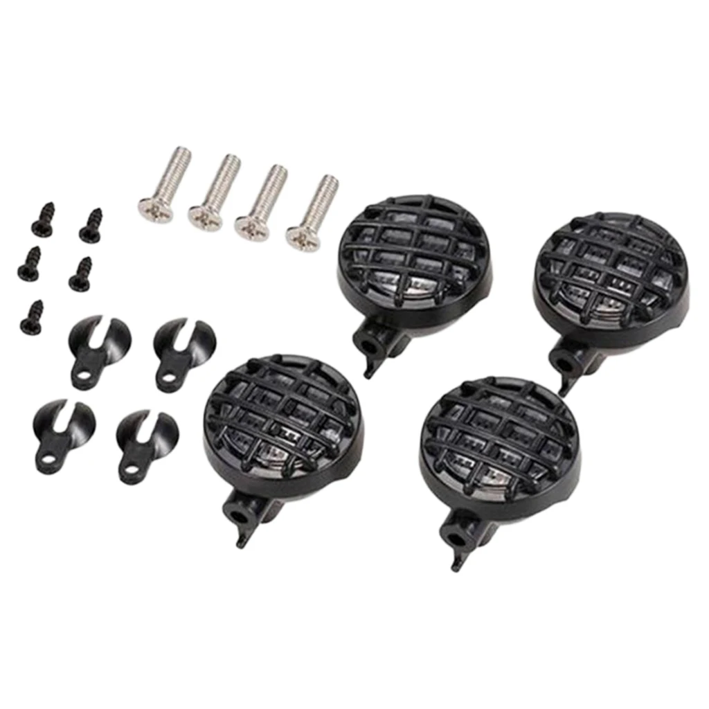 LED Light Cover Black Round Lampshade Plastic Accessories for 1 10 RC Crawler Climbing Car Parts