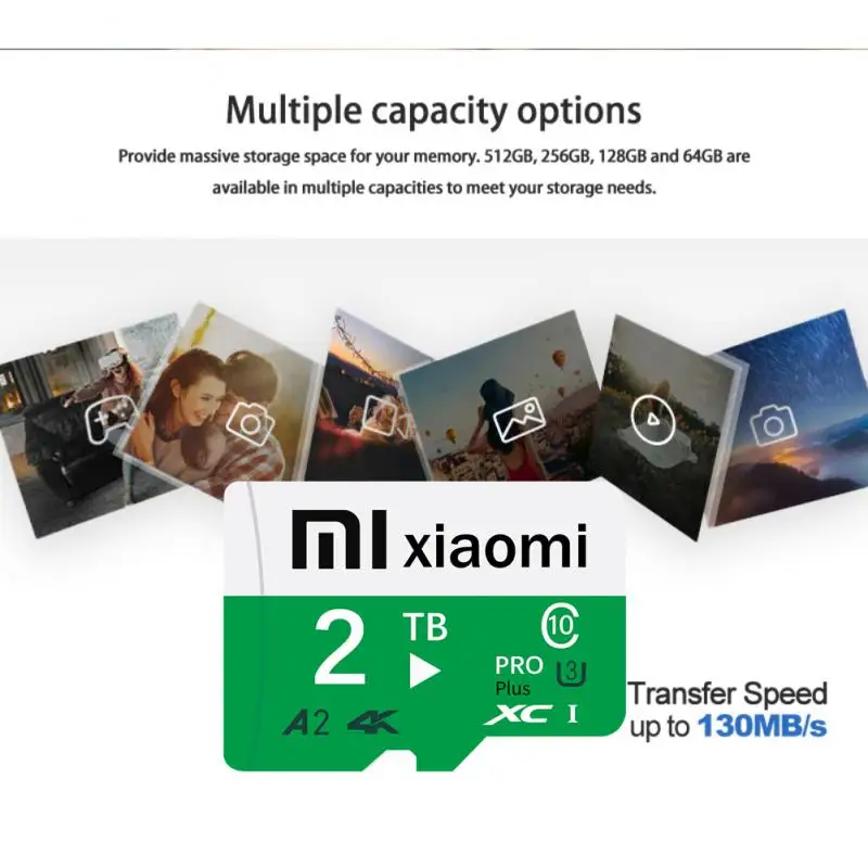100% Original Xiaomi 2TB A2 Micro Card Class10 Micro TF/SD Card 128GB Memory Card For Phone Camera MP3/MP4 Flash Cards 2024 New