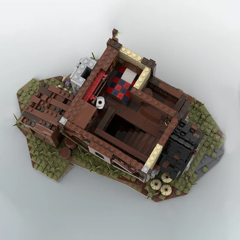 2242 pezzi MOC Modularità personalizzata Casa medievale Architettura Castello Blocchi di costruzione Mattoni di montaggio Giocattolo Regalo di compleanno