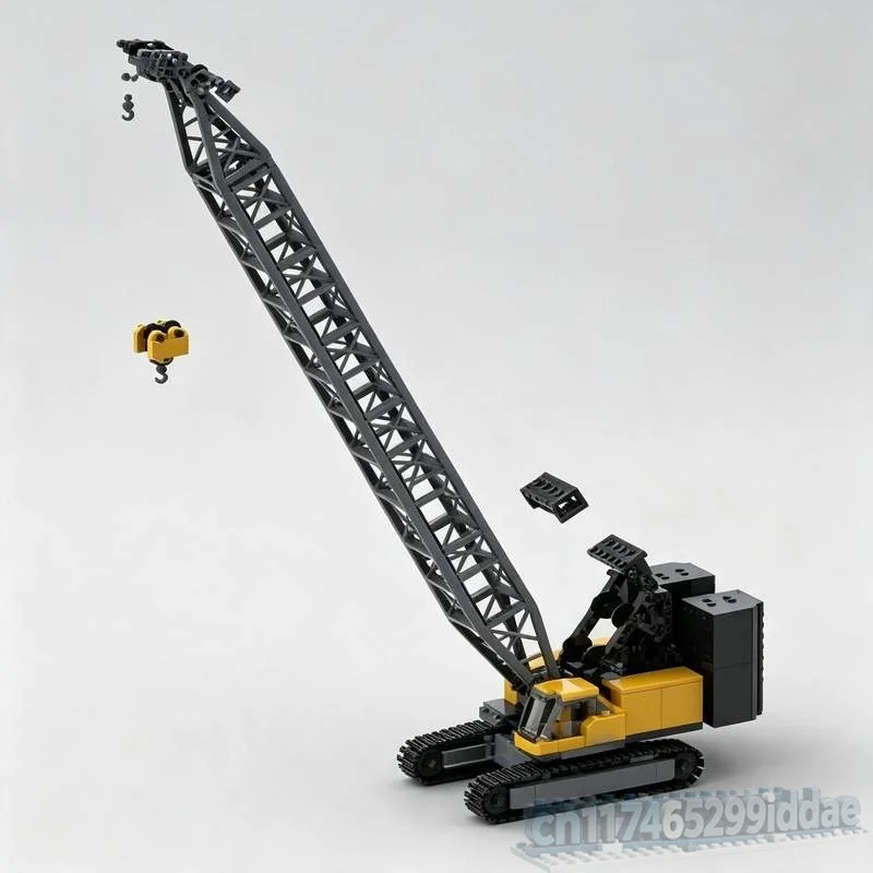 1121PCS Crawler Crane Construction Equipment Model Custom Puzzle Technical DIY Assembly Educational Bricks Building Blocks Gift