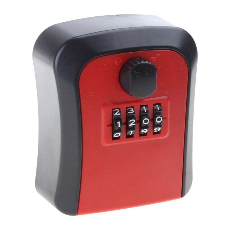 Key Lock Box 4-Digit Combination Key Lockboxs Resettable Security Passwords Box