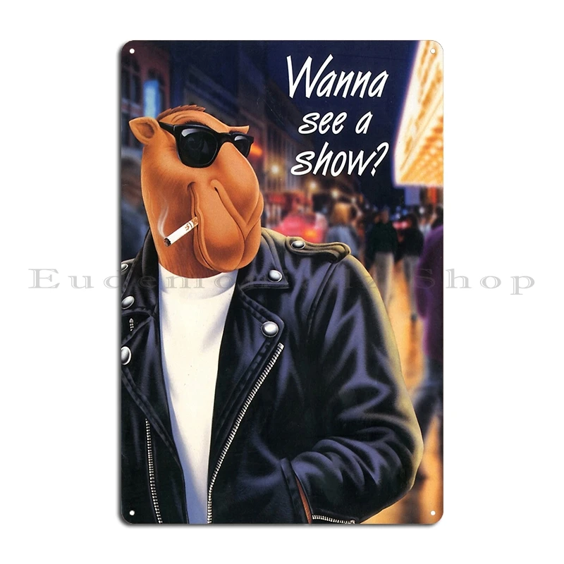 خمر جو الجمل الروليت الإعلان لوحة معدنية ملصق نادي الحفلات الكلاسيكية حانة جدار الكهف شخصية جو الجمل تين تسجيل ملصق #3