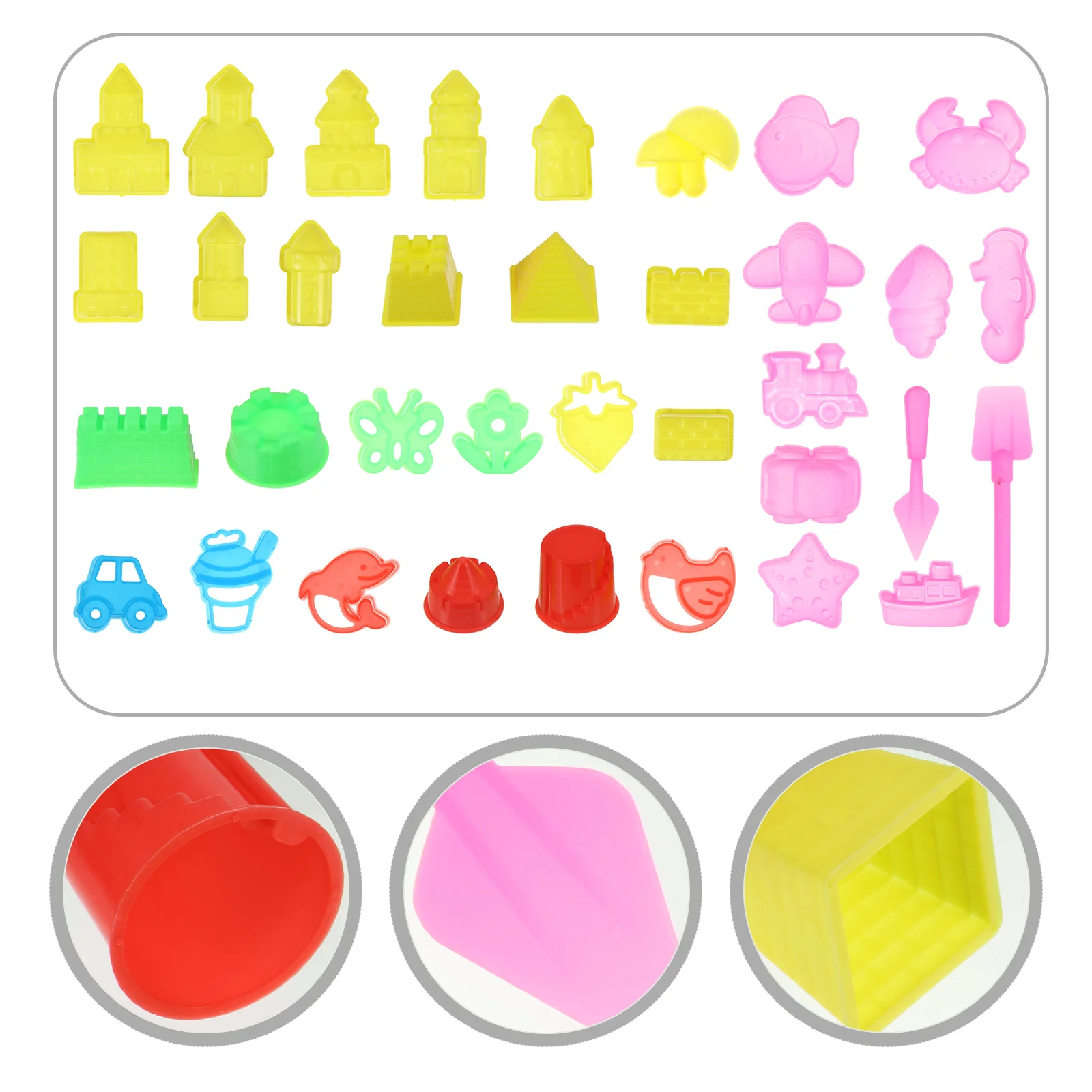 35Pcs Sand Mold Set Children Cartoon DIY Plasticine Clay Kit Colorful Handmade Educational Creativity Skill DIY Plasticine Molds