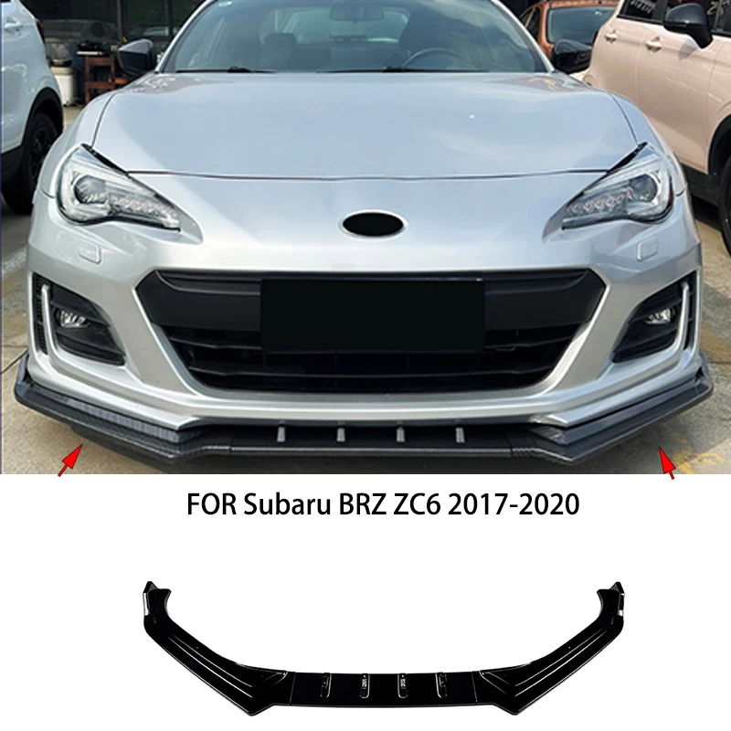 

Автомобильные аксессуары для Subaru BRZ ZC6 2017-2020, черный передний бампер из АБС-пластика, спойлер, сплиттеры, комплект кузова, боковая юбка