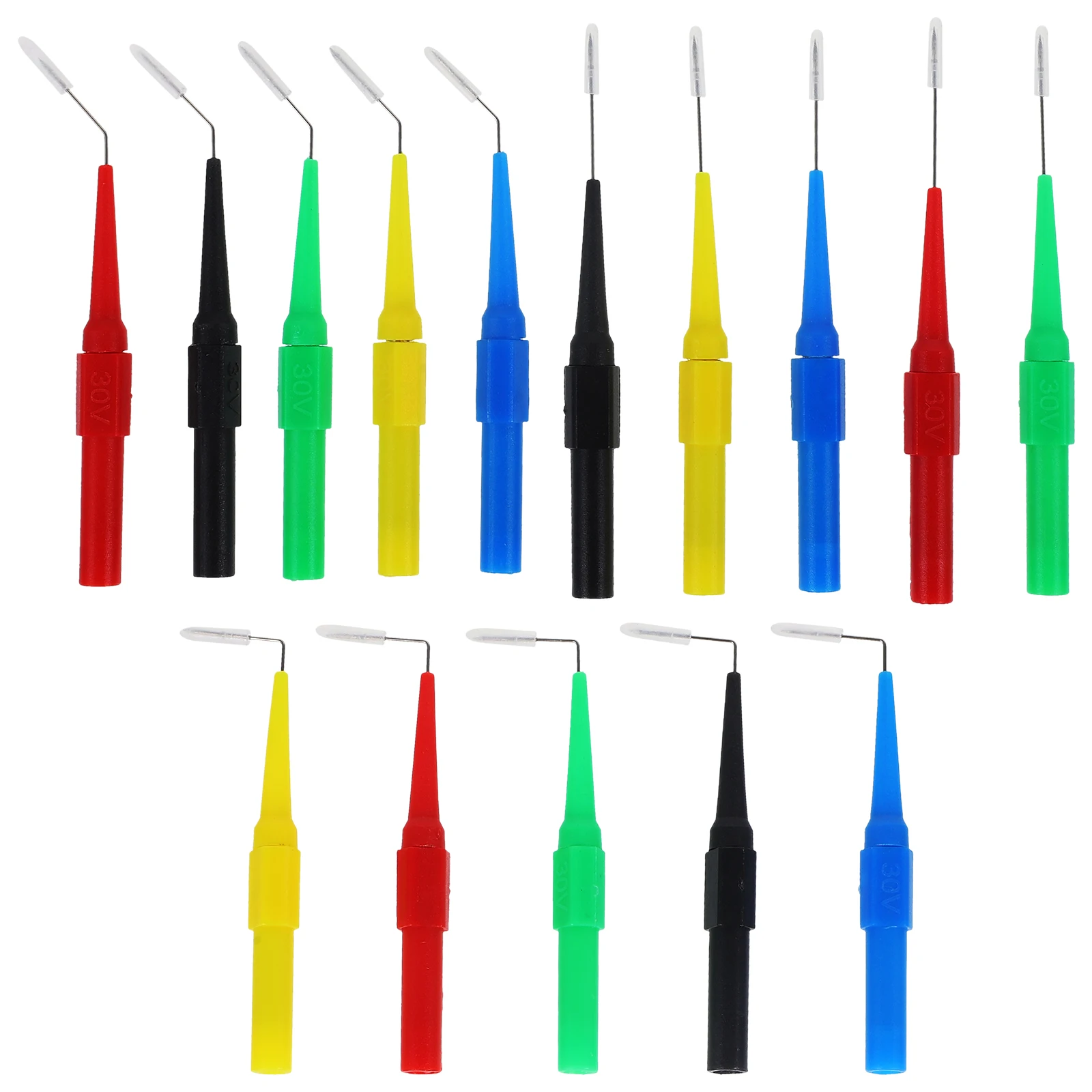 

15pcs Automotive Test Probes Copper Steel 0.7mm Precision Circuit Multimeter Probe Kit Insulation Penetration Lead